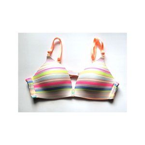 NEW Victoria's Secret Wireless Bra. Hawaiian Stripe. New No Tag. Bra Size 36A